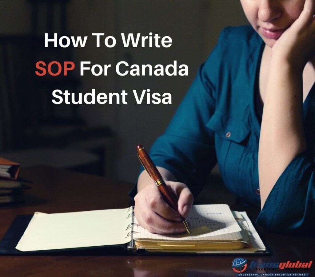 how to write SOP for Canada Student Visa