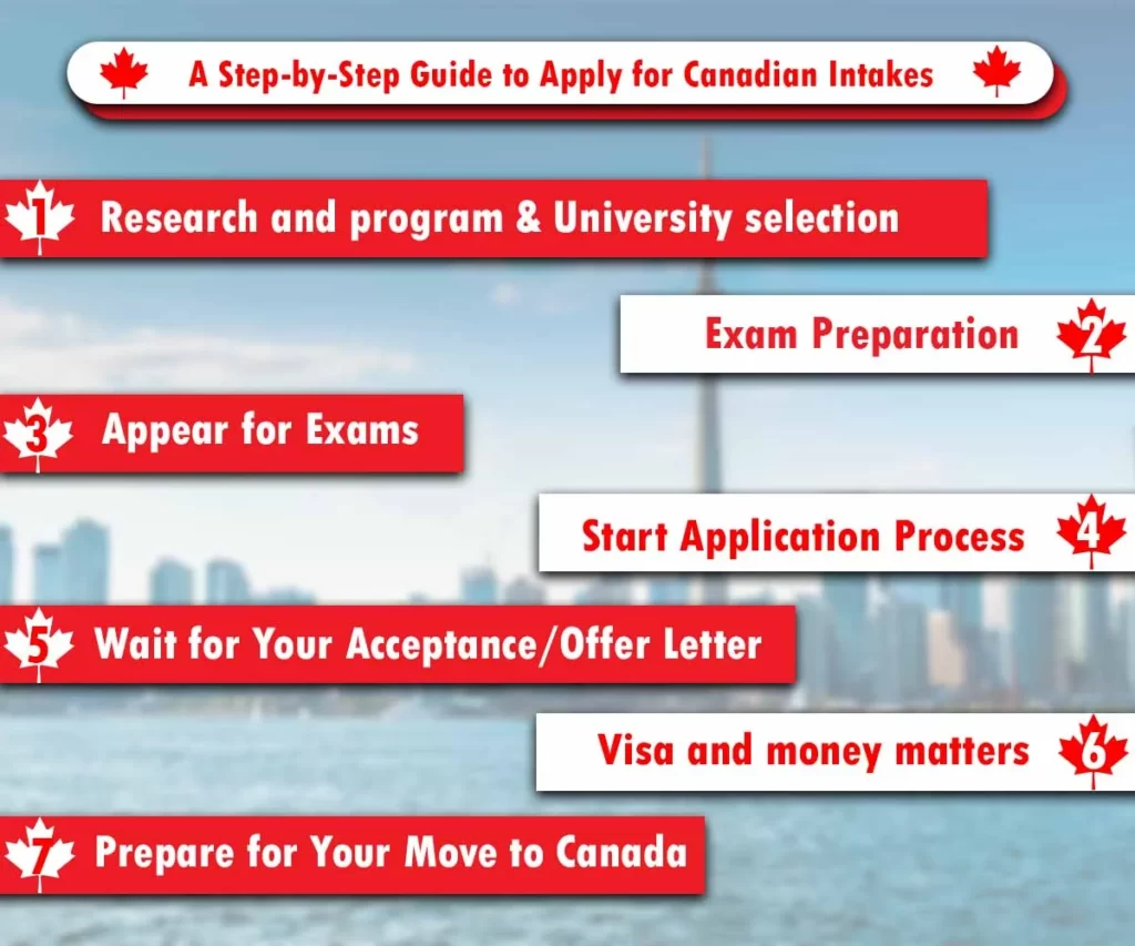 Infographic for "Process for Intakes in Canada ."