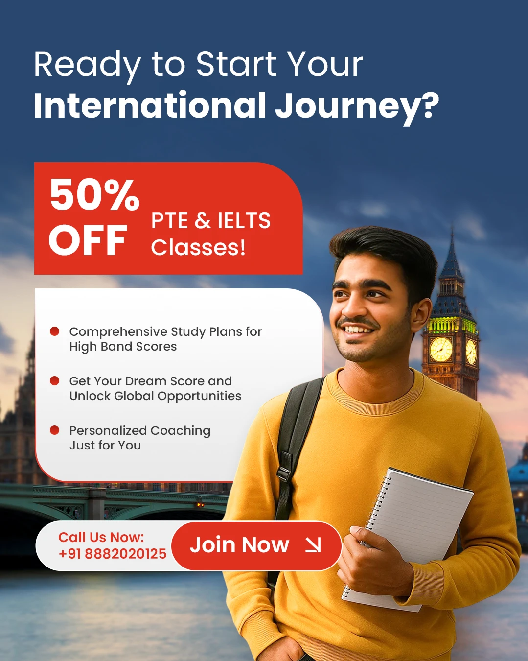 PTE and IELTS Classes Sidebar Image 1
